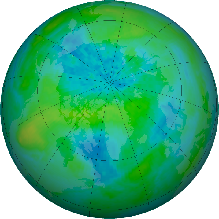 Arctic ozone map for 17 September 2003